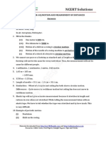 Class-Vi (Chapter-10) Motion and Measurment of Distances Answers