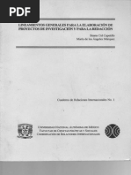 Lineamientos Generales para La Elaboracion de Proyectos de Investigacion y para La Redaccion