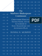 Donna N. Murphy-The Marlowe-Shakespeare Continuum - Christopher Marlowe, Thomas Nashe, and The Authorship of Early Shakespeare and Anonymous Plays-Cambridge Scholars Publishing (2013) PDF