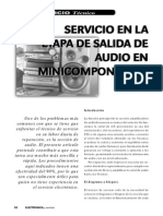 Servicio en La Etapa de Salida de Audio en Minicomponentes