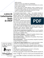 Prova Unesp 2004