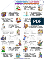 Four Tenses Present Simple Past Simple Present Continuous Past Continuous Worksheet