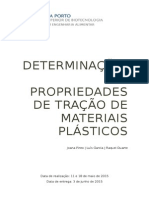 Determinação de Propriedades de Tração de Materiais Plásticos