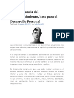 La Importancia Del Autoconocimiento - Docx Vida Universitaria