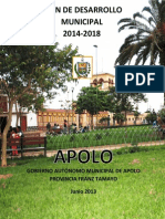 Plan de Desarrollo Municipal Del Municipio de Apolo 2013 - 2018