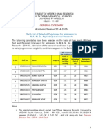 Department of Operational Research Faculty of Mathematical Sciences Univerrsity of Delhi DELHI - 110007