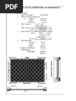 Design Calculation For Anchor Bolts: A For GRC Panel 6