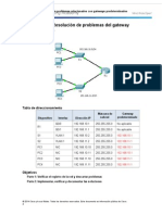 6.4.3.4 Packet Tracer: Solución de Problemas Relacionados Con Gateways Predeterminados