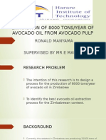 Extraction of Avocado Oil From Avocado Pulp