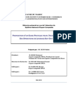 Proposition D'un Guide Pratique Pour L'accompagnement Des Opérations de LEVERAGE BUY OUT (LBO)