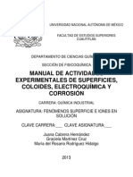 Manual de Fenomenos de Superficie e Iones en Solucion QI