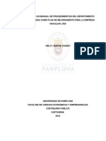 Creación de Un Manual de Procedimientos Del Departamento de Contabilidad Como Plan de Mejoramiento para La Empresa Vincular Ltda