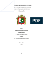 Monografia de Liderazgo Tranformacional