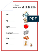 Missing Letters A B C D E F