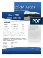 Ridgefield Arena: March 2010 Lesson Schedule