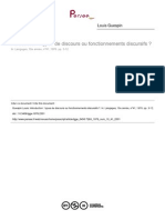 Guespin, Louis - Introduction Types de Discours Ou Fonctionnements Discursifs