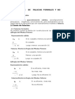 Ejercicios de Falacias Formales y No Formales 1