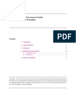 Ut/Itc Module 11: MSC Research Skills Assignment 2: Critical Reading