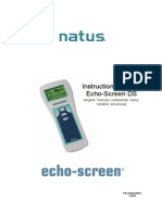 Instructions For Use Echo-Screen DS: (English, Francais, Nederlands, Česky, Română, Slovenská)