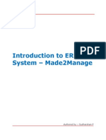 Introduction To ERP System - Made2Manage: Authored by - Sudharshan.P