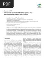 Research Article: Development of A Learner Profiling System Using Multidimensional Characteristics Analysis