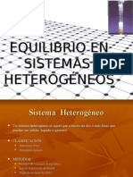 Equilibrio en Sistemas Heterogéneos