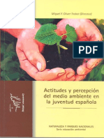 Actitudes y Percepción Del Medio Ambiente en La Juventud Española