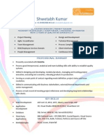 Resume of Shwetabh Kumar, Project Manager at Deloitte