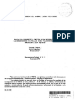 Hacia Una Perspectiva Crítica de La Mordernidad. Las Dimensiones Culturales de La Transformación Productiva Con Equidad