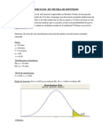 Ejercicios de Prueba de Hipótesis