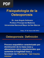 Fisiopatología de La Osteoporosis - Dr. Juan Angulo Solimano