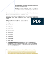 Las Oraciones Intransitivas Son Aquellas Que No Tienen Un Complemento Directo