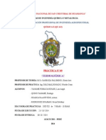 Informe de Quimica II Practica 9