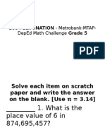 2004 ELIMINATION - Metrobank-MTAP-DepEd Math Challenge Grade 5