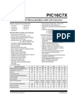 PIC16C7X: 8-Bit CMOS Microcontrollers With A/D Converter