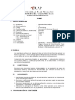 Syllabus Derecho Penal Militar Derecho Uap