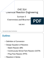 Lecture 3 - Conversion and Reactor Sizing