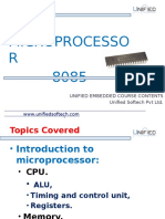 Microprocesso R 8085: Unified Embedded Course Contents Unified Softech PVT LTD