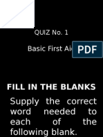 Basic First Aid Quiz