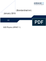 Physics Jan 2010 Mark Scheme Unit 3