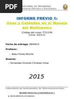 Informe Previo 1 IT313 FIEE UNI