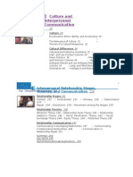 Interpersonal Relationship Stages, Theories, and Communication