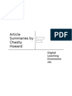 C.howard Article Summaries