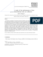 Comparative Study of The Performances of Four Photovoltaic-Thermal Solar Air Collectors