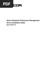 Epicor Enterprise Performance Management Server Installation Guide