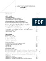 Sensory Evaluation Teacher's Manual