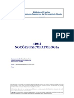 Noções de Psicopatologia - (Apontamentos) Carla Marina Vieira