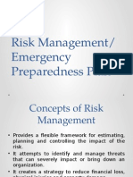 Risk Management/ Emergency Preparedness Plan