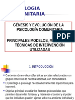 Genesis de La Psicologia Comunitaria