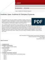 Anesthetic Gases: Guidelines For Workplace Exposures